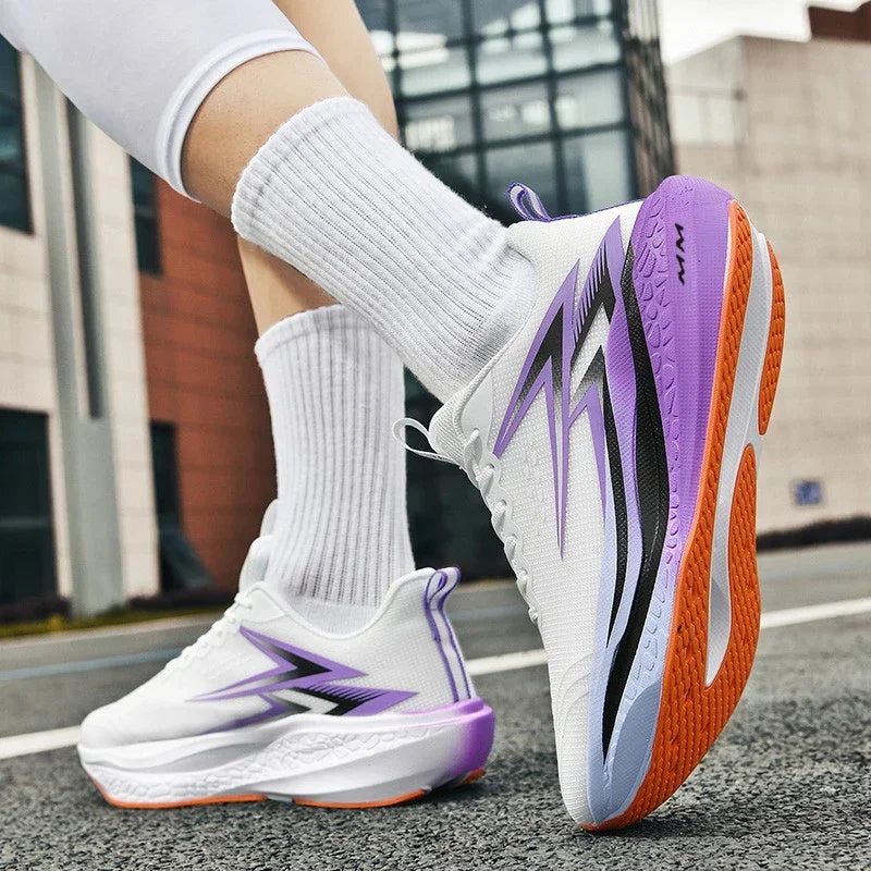 Herren Damen Carbonplatte Laufschuhe Weiche Dämpfung Stoßabsorbierende Sportschuhe Unisex Sneakers Leichte Rutschfeste Trainingsschuhe