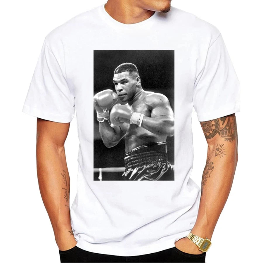T-Shirt für Männer Sommerhemd Mike Tyson Boxen Retro Boxen T-Shirt Lustige Retro Sommer T-Shirts Geschenk Herrenbekleidung Ropa Hombre