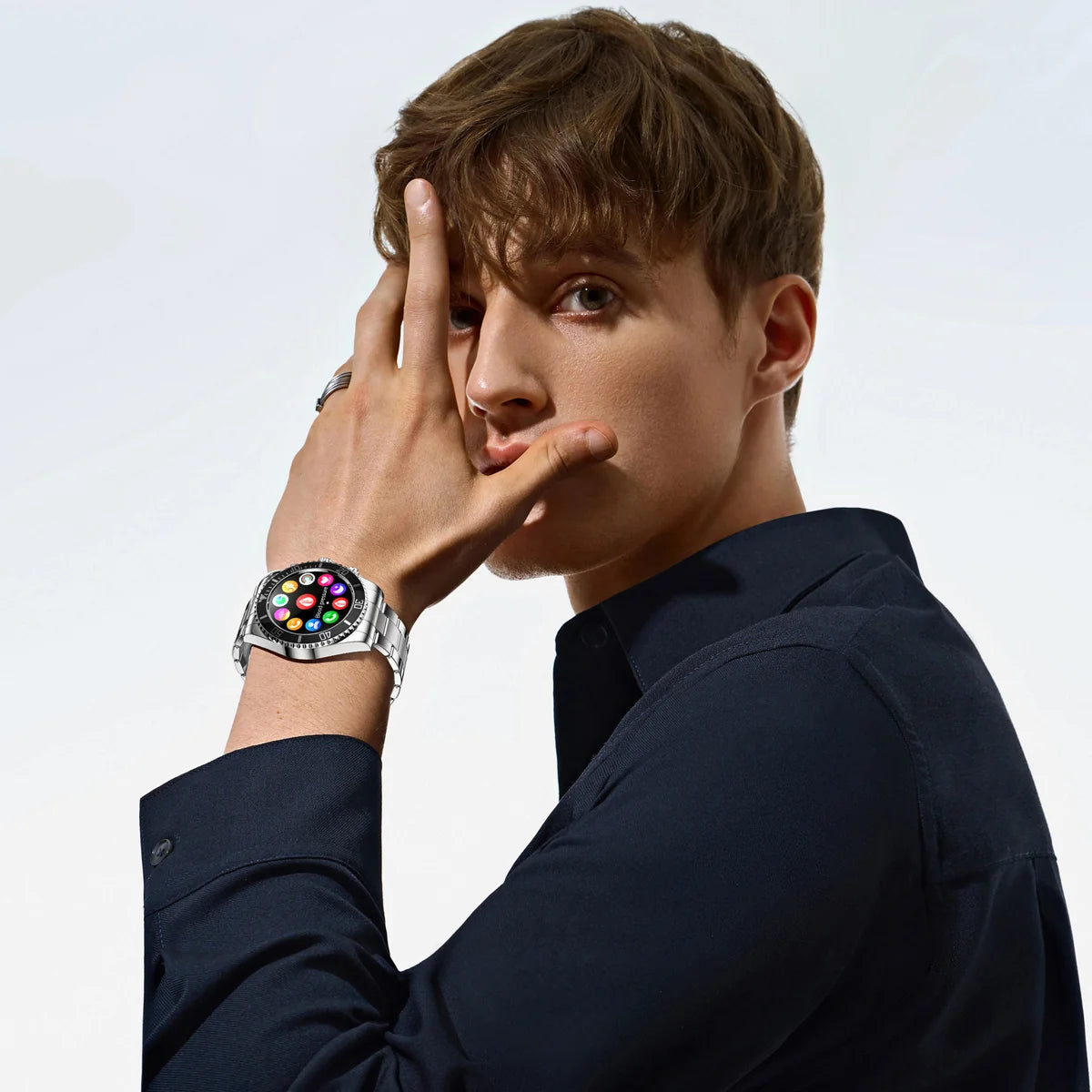 Neue DM18 Smartwatch, Green Submariner Premium Herren-Smartwatch Luxus Bluetooth-Telefonie Sport Fitness IP68 wasserdichte Uhr