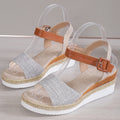 Sommer Frau Sandalen Schuhe Weiche Schuhe Frau Elegante Sandalen Frau Keil Damen Schuhe Party Schuhe Weibliche Frauen Sandale