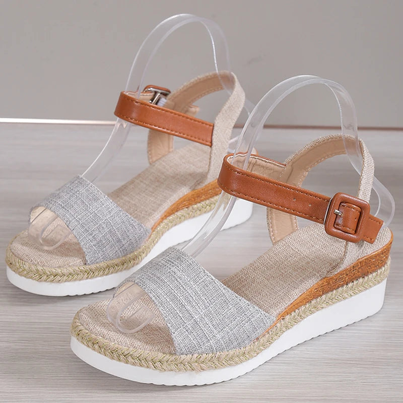 Sommer Frau Sandalen Schuhe Weiche Schuhe Frau Elegante Sandalen Frau Keil Damen Schuhe Party Schuhe Weibliche Frauen Sandale