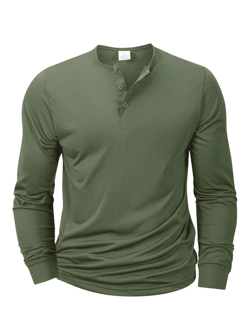 Langärmliges Herren-T-Shirt mit Henley-Ausschnitt, schmale Passform, T-Shirt mit lässigem Knopf, bequemes Fitness-T-Shirt, gemütliches Oberteil