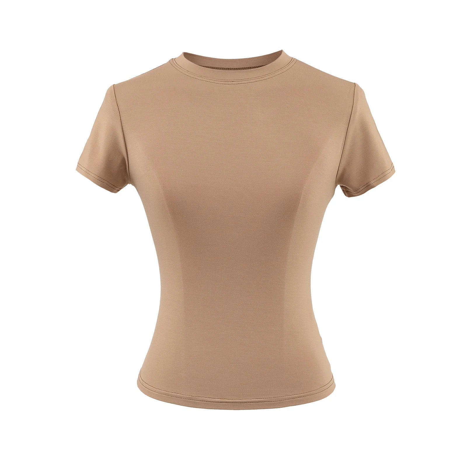 2024 neue Hohe Qualität Casual T shirt Sexy Dünne Kurzen Ärmeln Mode Trend Solide Frauen Kleidung y2k Tops