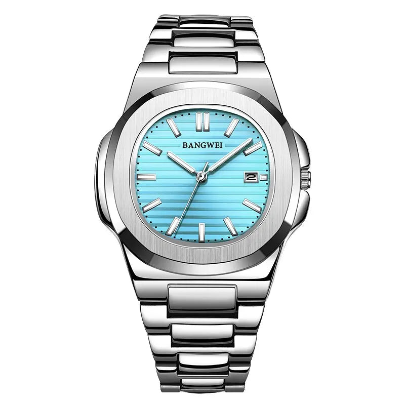 2024 neue Luxus Männer Quarzuhren 30m wasserdicht automatische Datums uhr Mann Edelstahl Sport Chronograph Uhr für Männer Uhr