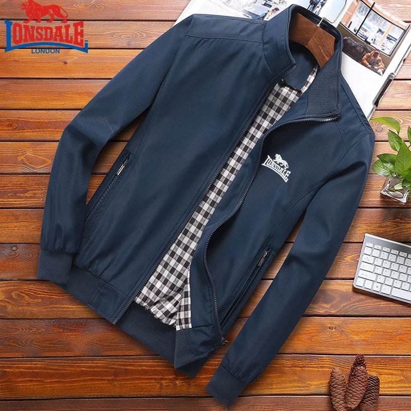 Hochwertige bestickte LONSDALE Frühling/Herbst Lässige Mode Slim Fit Bombenjacke Baseballkragen Herrenjacke M-6XL