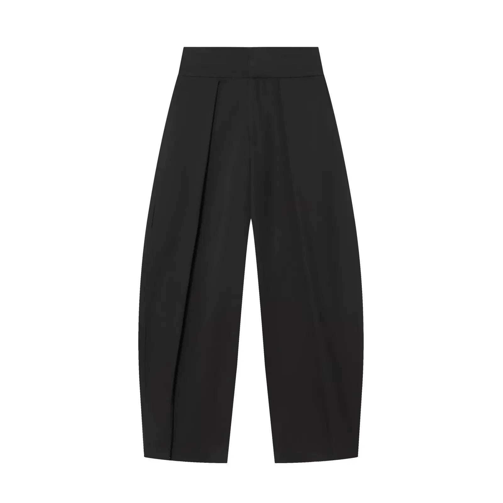 HH Damen Elegante Vintage Plissierte Ballonhose mit Reißverschluss High-Street-Stil Lose Taschen 3-Farben Frühlingshose Mujer