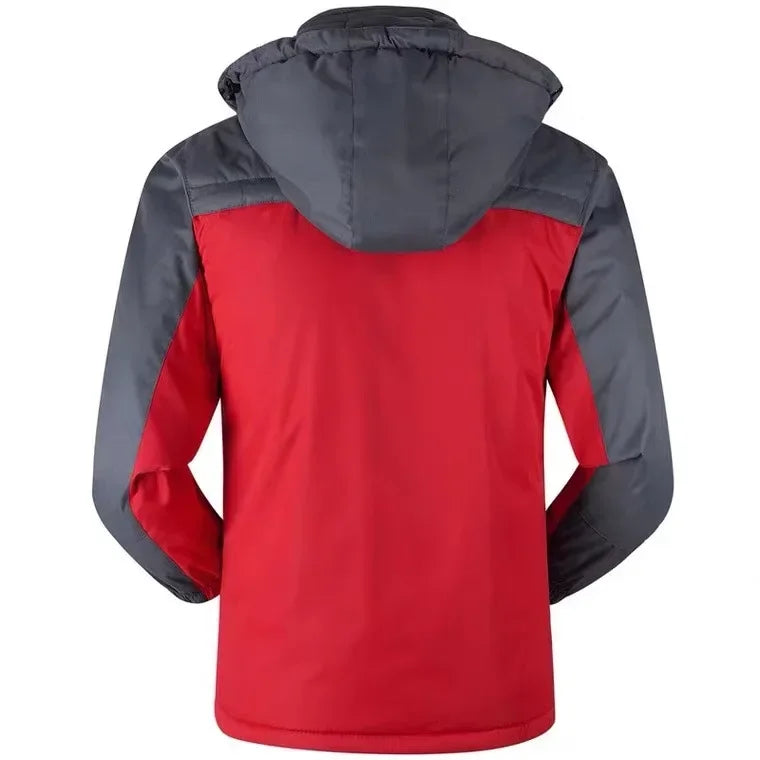 Winter Männer  Jacke Wasserdicht Wandern Ski Plus Samt Windjacke Jacken Abnehmbare Kapuze Große Größe Parkas