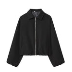 Damen Bomberjacke 2025 – gepuffte Varsity-Jacke mit Reißverschluss