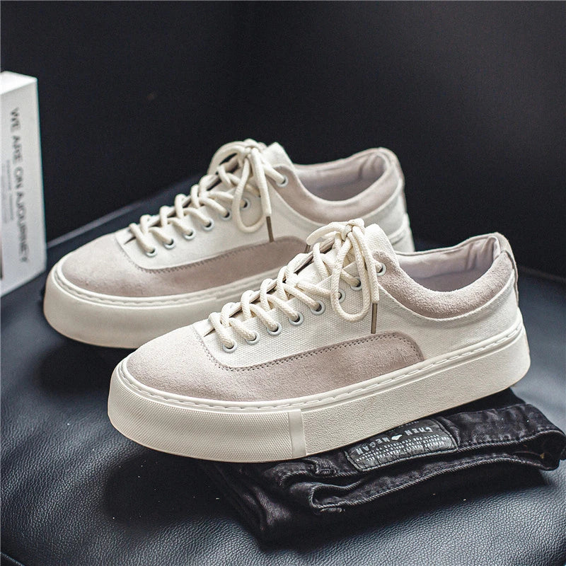 Koreanische Mode lässig Leinwand Turnschuhe Männer Harajuku Plattform Leinwand Schuhe Mann atmungsaktive Männer vulkan isierte Schuhe Zapatos de Lona