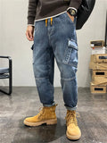 Jeans Männer Baggy Kleidung Multi Taschen Skateboard Cargo Jeans Für Männer Taktische Denim Jogger Jeans Männer Hosen Denim Hosen Mann