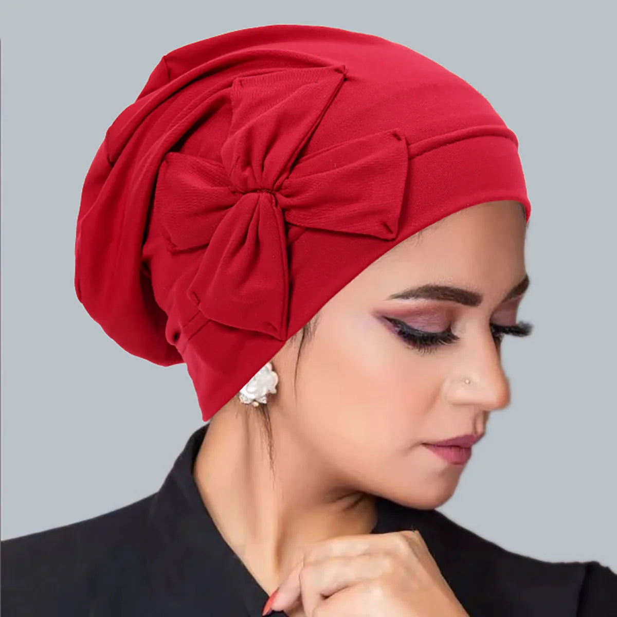 Neue Muslimische Frauen Innere Hijab Hut Bowknot Turban Indische Motorhaube Kopftuch Mützen Haarausfall Kopf Wrap Chemo Kappe Turbante Mujer