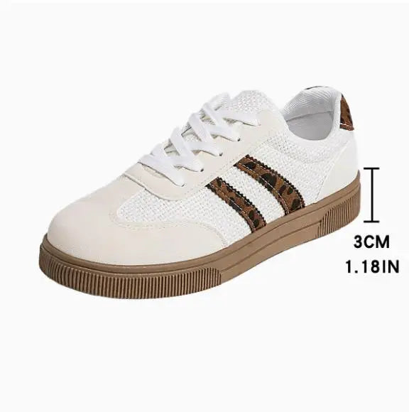 Damen Casual Sneakers Trendige Neue Mode Leichte Freizeitschuhe für Outdoor-Spaziergänge Bequeme Rutschfeste Flache Turnschuhe