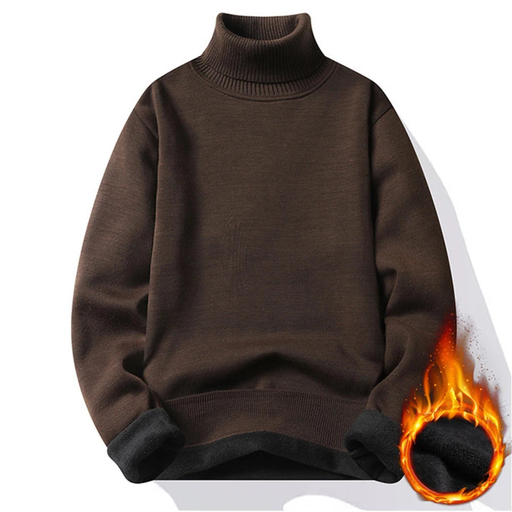 Herbst Winter herren Rollkragenpullover männer Stricken Pullover Rollkragen Gestrickte Pullover Warme Männer Jumper Slim Fit Casual Pullover