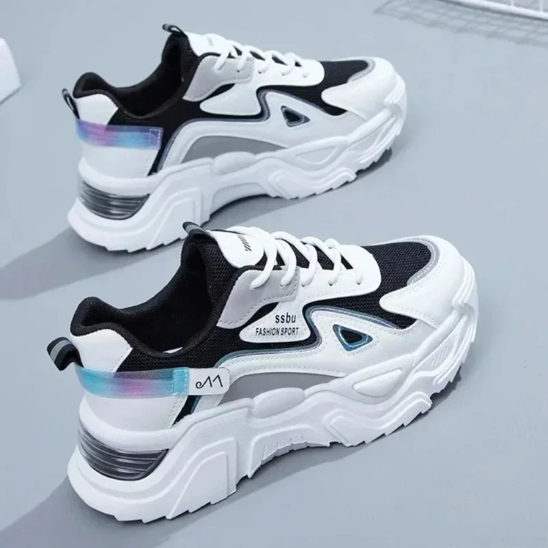 Turnschuhe Frauen Plattform Flache Schuhe Frau Schuhe Grün Casual Trainer Damen Chunky Turnschuhe Frauen Schuhe