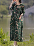 Vintage Blumen Kleid Frau 2025, ZANZEA Herbst Böhmischen Lange Kleider Casual Langarm Maxi Vestidos Lose Robe Femme Oversize