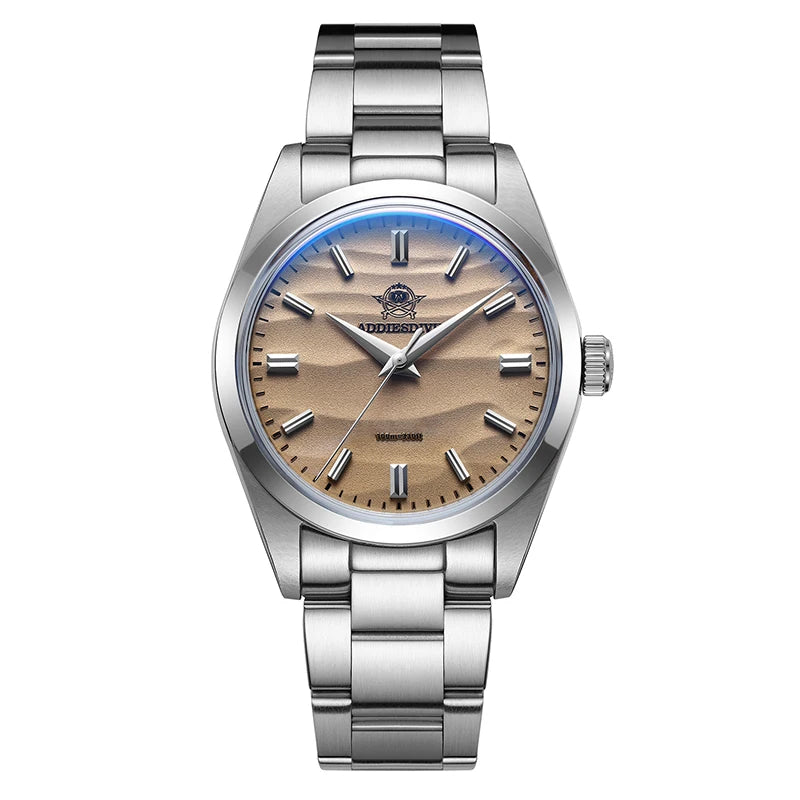 ADDIESDIVE Heißer Verkauf AD2030 Ohne LOGO Uhr Edelstahl 100M Wasserdicht Quarz Uhren 3D Sand Zifferblatt männer Armbanduhr kleid