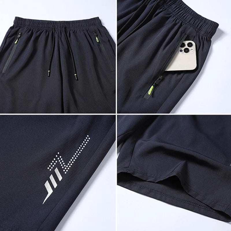 Schnell trocknende Shorts Männer Board Kurze Hosen Sommer Atmungsaktive Sport-Shorts Männer Casual Elastische Lauf Gym Fitness männer Shorts