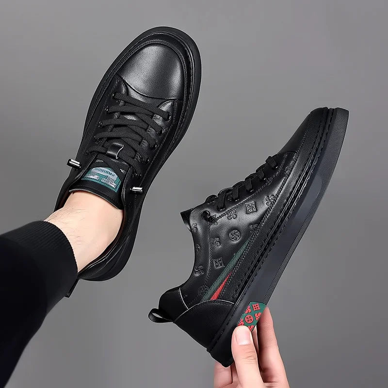Mann Turnschuhe 2024 lente heren lifts choenen heren loafers mit zacht lederen mocassins hoogte verhoogd 5cm groter schoenen