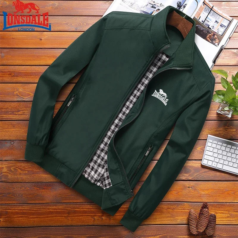 Hochwertige bestickte LONSDALE Frühling/Herbst Lässige Mode Slim Fit Bombenjacke Baseballkragen Herrenjacke M-6XL