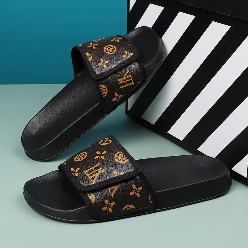 Herren-Sandalen aus echtem Leder, bequeme Herren-Sandalen, Hausschuhe, Herren-Sommerschuhe, Verkauf, echte Herren-Slipper, Flip-Flop-Slides