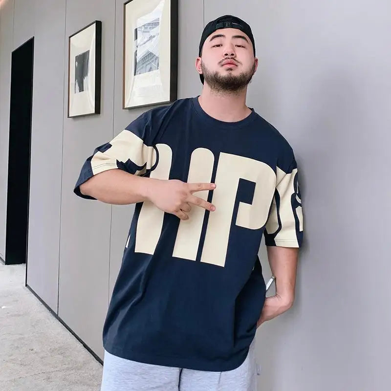 Herren T-Shirt lose Tops Baggy übergroßen Druck männliche T-Shirts Hemden o Hals Alphabet billige Kleidung und hochwertige gewöhnliche 5xl y2k