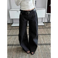 Baggy Denim Hose Washed Vintage High Waist Solid Casual Minimalist Hose Grunge Übergroße Street Retro Jeans