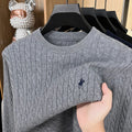 Heißer High-End-Luxus Mann Langarm Strickwaren Rundhals Kein Pilling Kein Verblassen Stickerei Frühling Neue Pullover Freizeit herren Kleidung