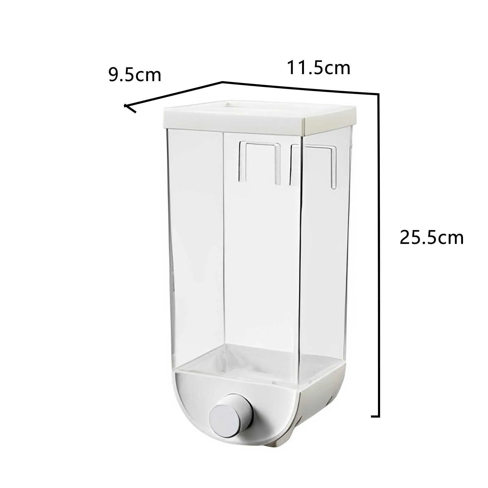 Küche Lagerung Lebensmittel Organizer Wand Montiert Trockenen Lebensmittel Getreide Spender Snack Getreide Kunststoff Lagerung Container Box Rack für Hause