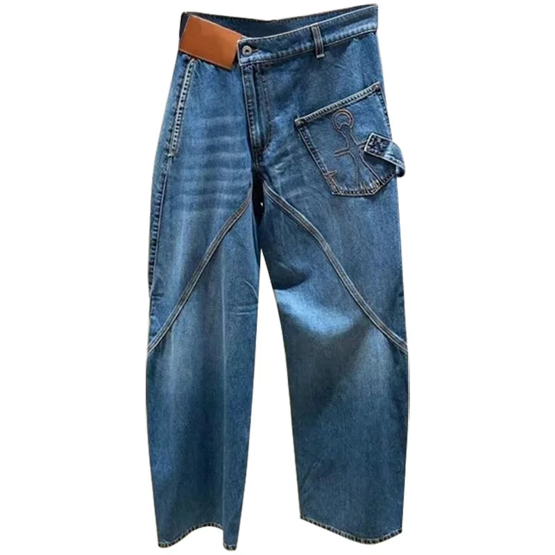 Damenjeans, lockere und bequeme, trendige Damenhose