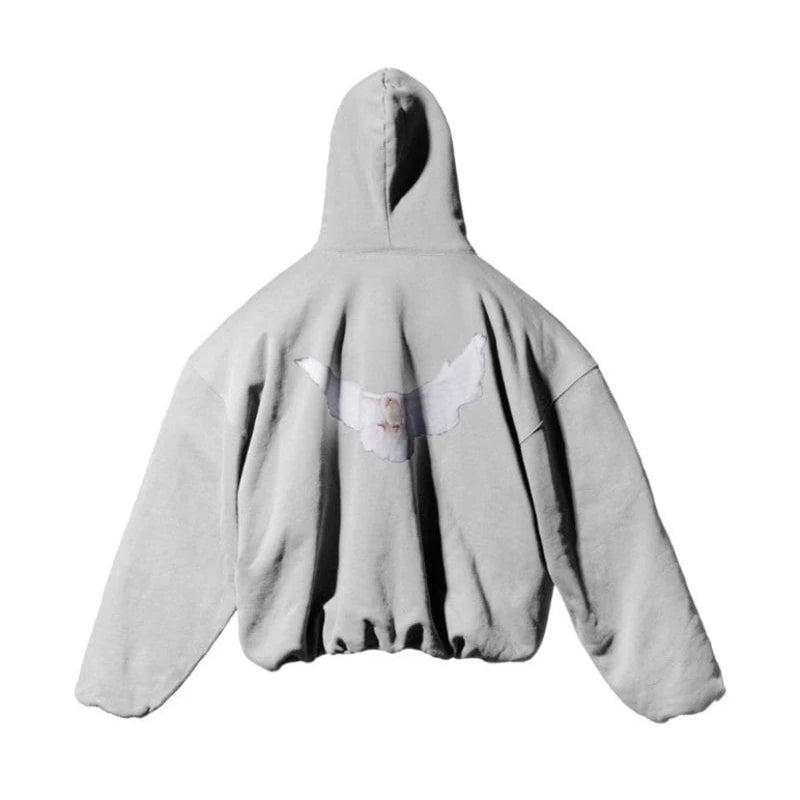 Kanye West Kapuzenpullover für Herren und Damen, 1:1, hochwertiger Taubenmuster, Staffel 6, übergroße Kapuze