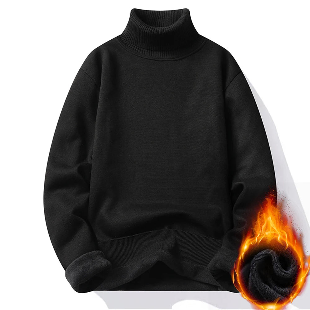 Herbst Winter herren Rollkragenpullover männer Stricken Pullover Rollkragen Gestrickte Pullover Warme Männer Jumper Slim Fit Casual Pullover