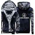 verdickte warme Jacke, Herbst und Winter, VOLCOM-Druck, Herren-Baumwollfutter, bequemer Mantel, beliebte Hoodies