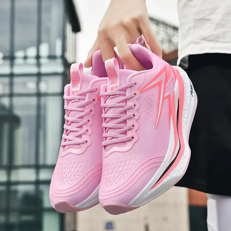 Herren Damen Carbonplatte Laufschuhe Weiche Dämpfung Stoßabsorbierende Sportschuhe Unisex Sneakers Leichte Rutschfeste Trainingsschuhe