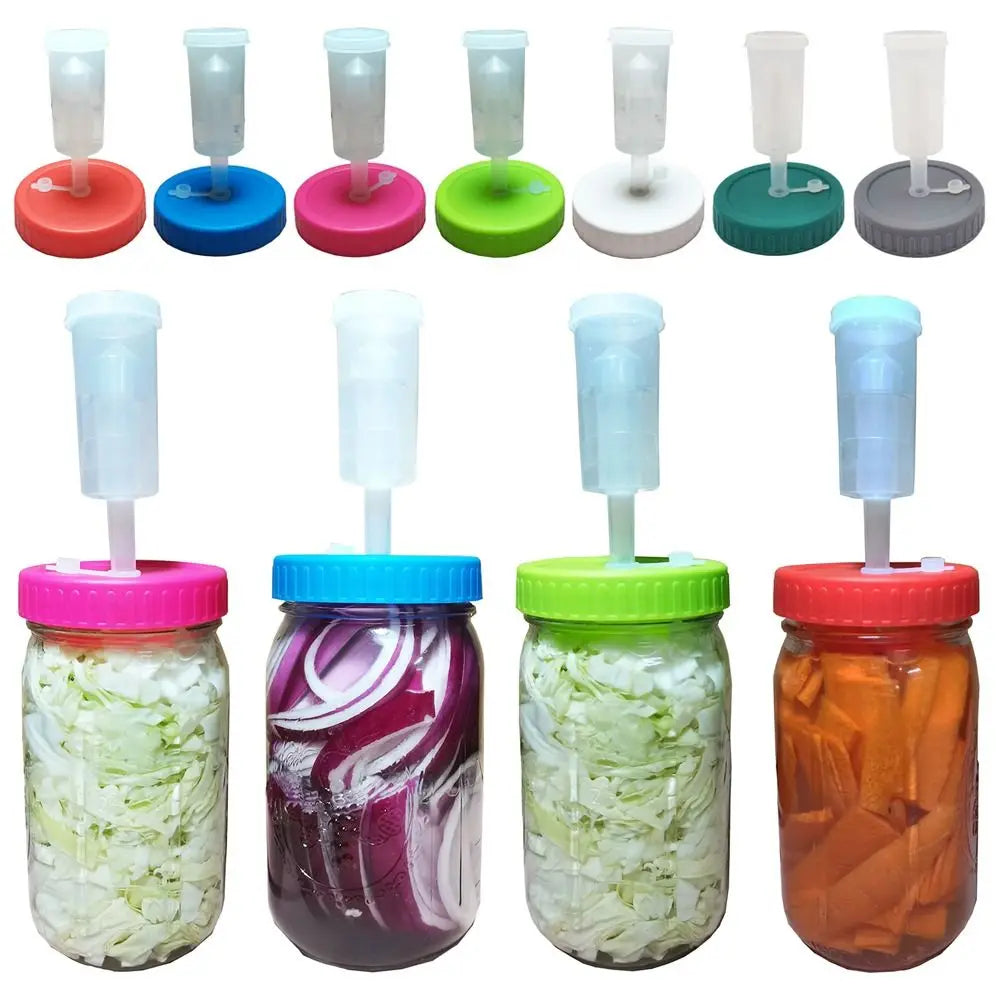 Fermentation deckel abdeckung mit Einweg-Auslass ventilen Gär deckel Kit für Weithals-Einmach gläser 86mm Fermentation Haus brauen