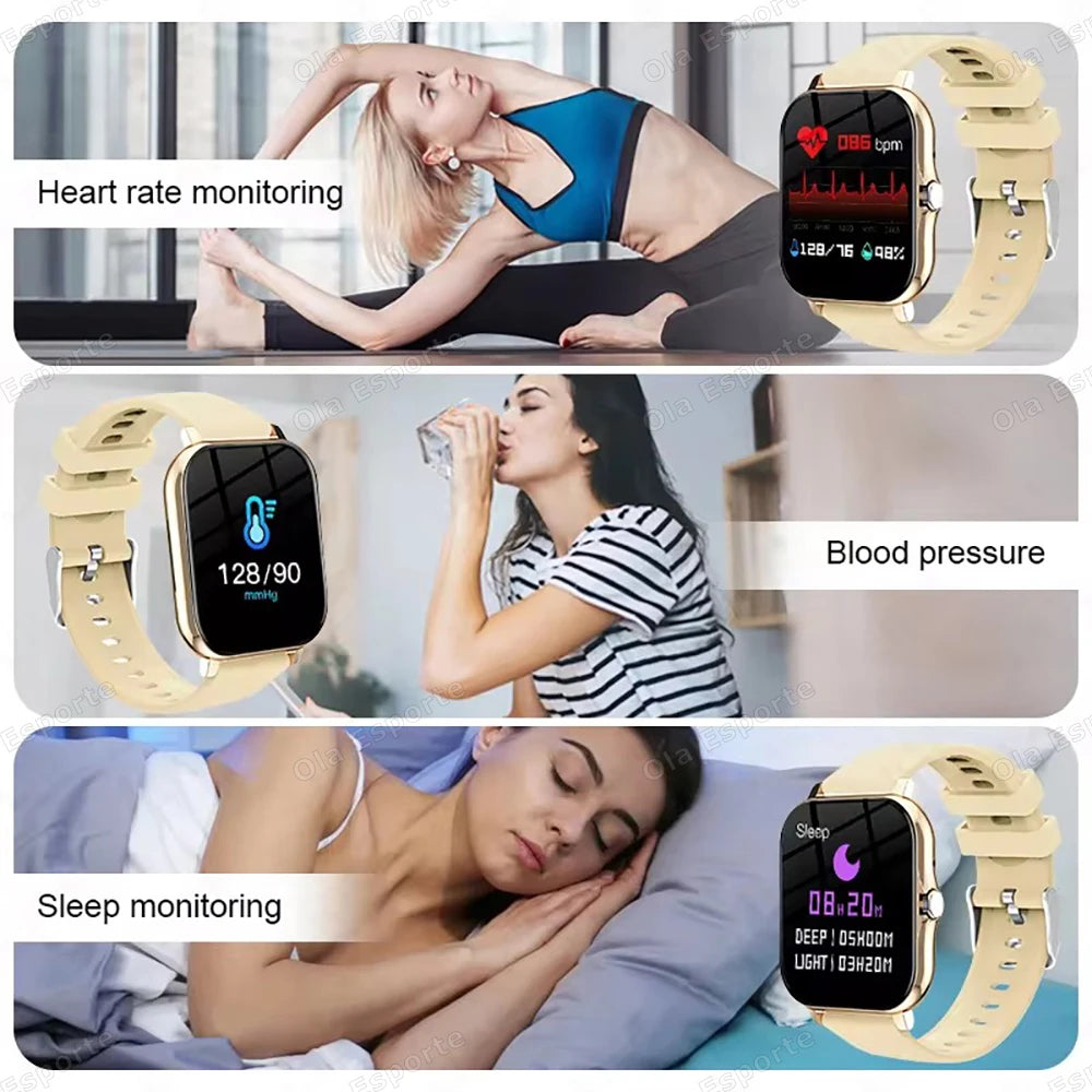 Neue Smartwatch 2,01 Zoll HD-Display Antwort Anruf machen Nachricht Vorschau Sportmodi Smartwatch DIY Zifferblatt Wettervorhersage Männer Frauen