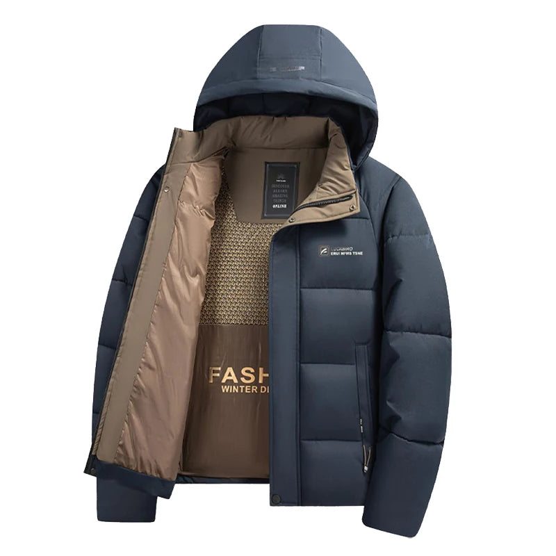 Graphene Warme Winddichte Jacke Männer Winter Neue Mode Komfortable Verdickte Outdoor Mit Kapuze Mantel Männliche Casual Kleidung