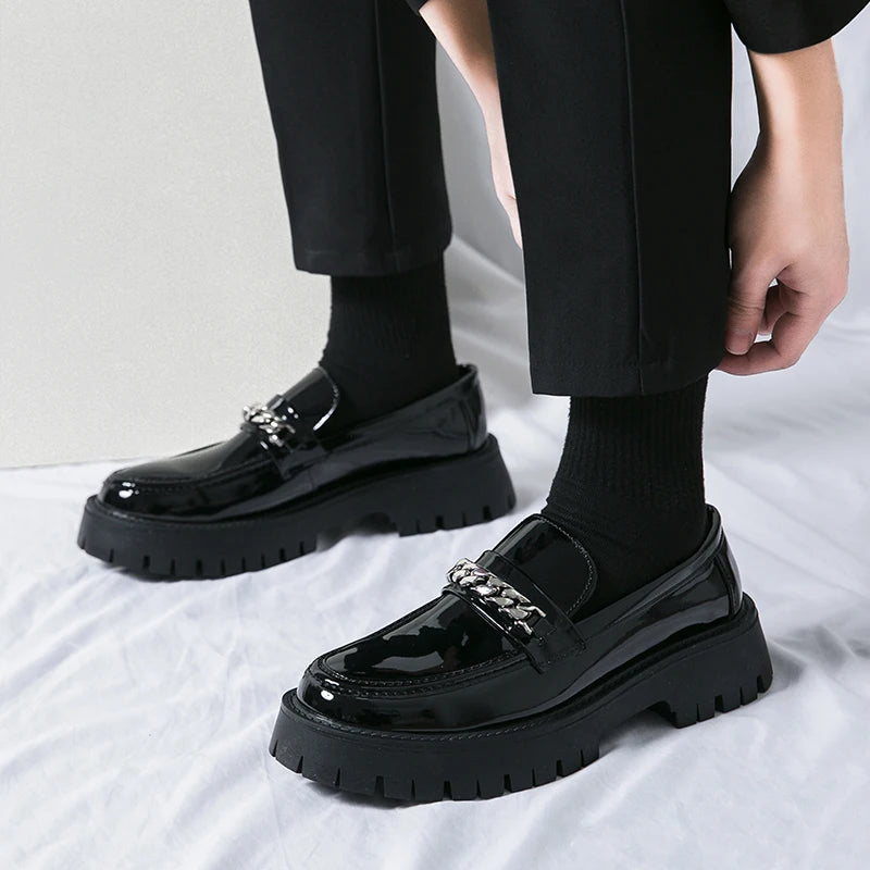 Echt leders chuh für Männer erhöhen atmungsaktive Freizeit lederschuhe Trend grün britische Big Head Schuhe Männer lässige Lederschuhe