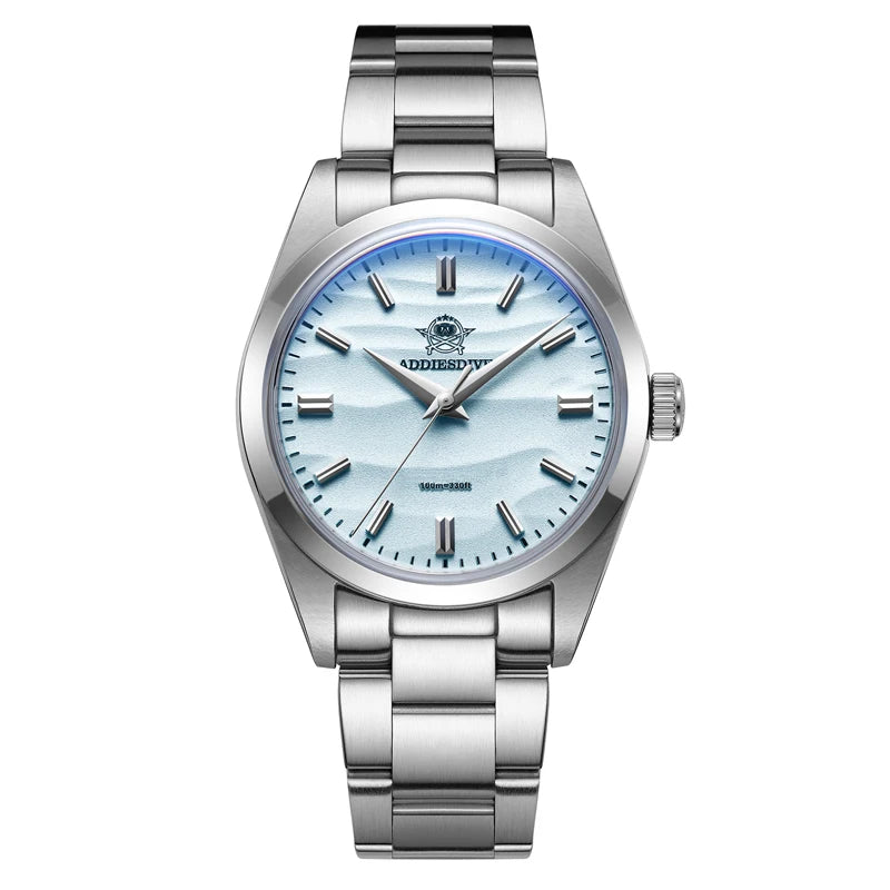 ADDIESDIVE Heißer Verkauf AD2030 Ohne LOGO Uhr Edelstahl 100M Wasserdicht Quarz Uhren 3D Sand Zifferblatt männer Armbanduhr kleid