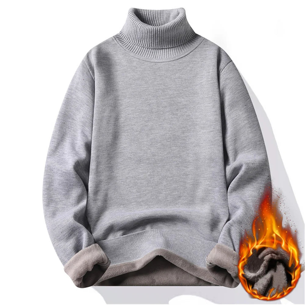 Herbst Winter herren Rollkragenpullover männer Stricken Pullover Rollkragen Gestrickte Pullover Warme Männer Jumper Slim Fit Casual Pullover