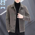 Mode Einfarbig Wolle Mantel männer Casual Plus Baumwolle Verdickt Warme Hochwertige Große größe Jacke