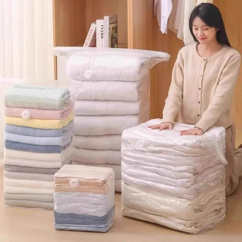 Keine Pumpen-Vakuumbeutel erforderlich, Würfel, großes Fassungsvermögen, platzsparende Aufbewahrungstasche für die Aufbewahrung von Kleidung, Decke, Quilt, Kompressions-Organizer-Tasche
