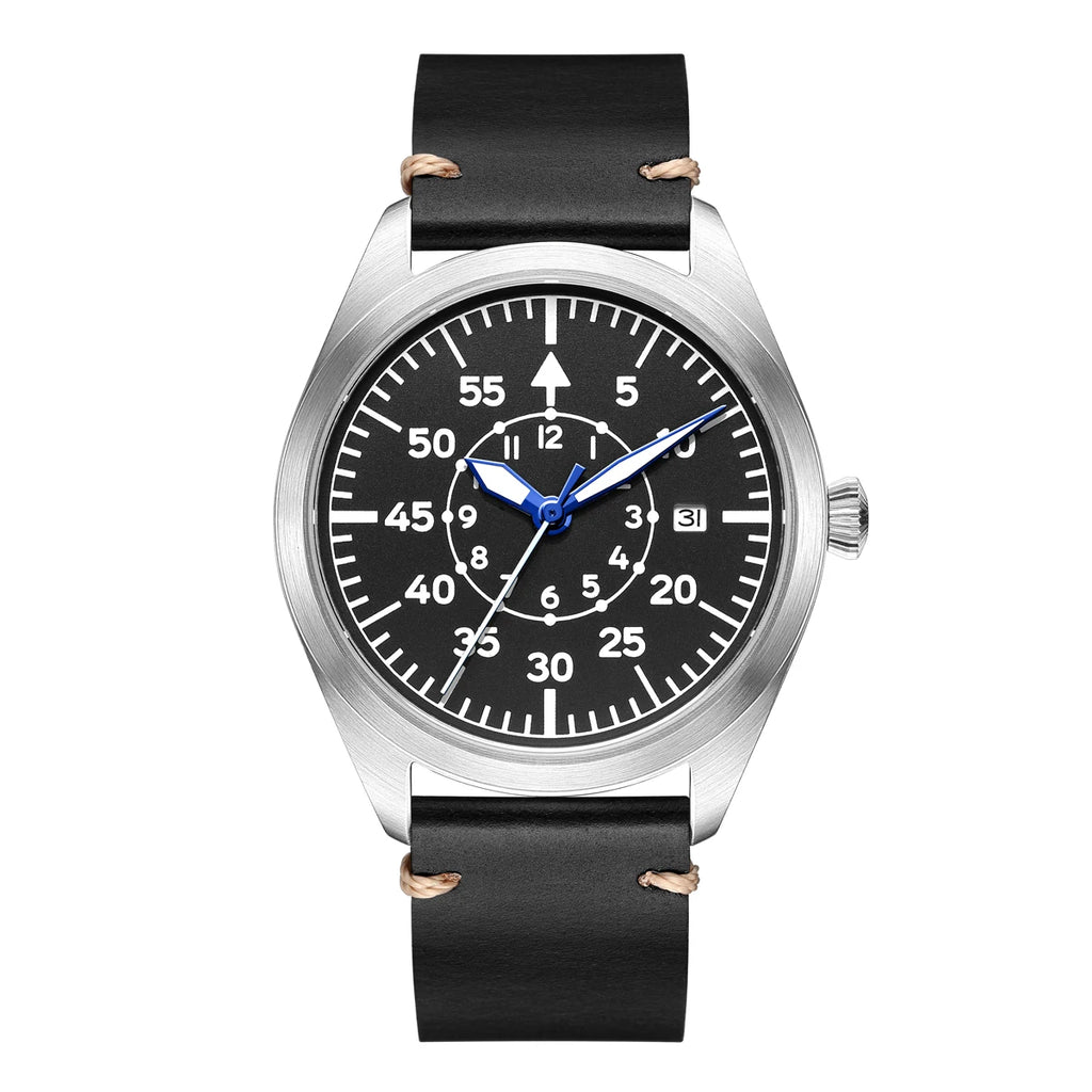 Swiss Uhren Aviator Pilot Automatikuhr Field Mechanische  Fliegeruhr Flieger Armbanduhr Reloj Aviador Piloto Clock Uhr