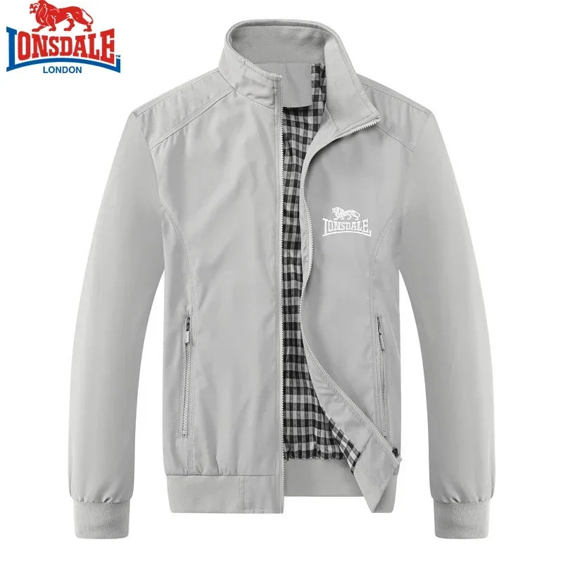 Hochwertige bestickte LONSDALE Frühling/Herbst Lässige Mode Slim Fit Bombenjacke Baseballkragen Herrenjacke M-6XL