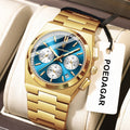 POEDAGAR Top Mode Mann Armbanduhr Chronograph Datum Edelstahl Business Männer Uhr Wasserdicht Leucht männer Quarz Uhren