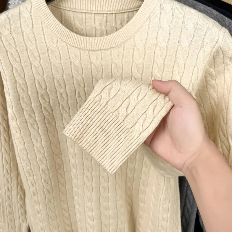 Heißer High-End-Luxus Mann Langarm Strickwaren Rundhals Kein Pilling Kein Verblassen Stickerei Frühling Neue Pullover Freizeit herren Kleidung