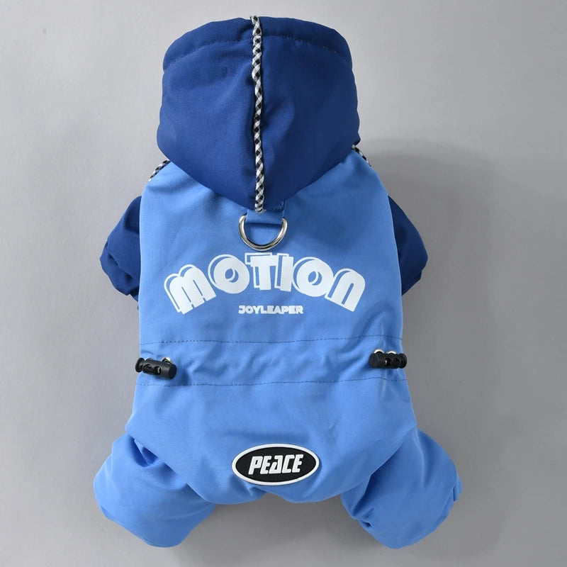 Harness Hoodie Overall Kleidung für Hunde für den Winter kleine mittelgroße Rassen Haustierkleidung für Katzen Welpen Tier Schneeanzug Mädchen