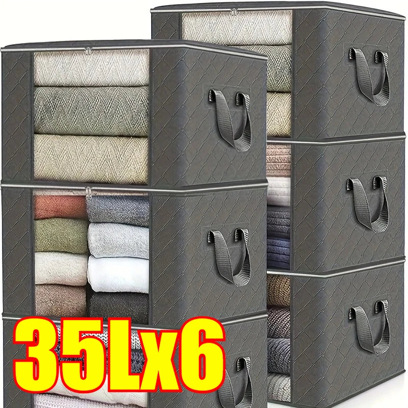 Aufbewahrungstasche, faltbar, großes Fassungsvermögen, für Kleidung, Decke, Aufbewahrungstaschen, Aufbewahrungsbehälter für die Organisation von Schlafzimmer, Schrank, Kleidung