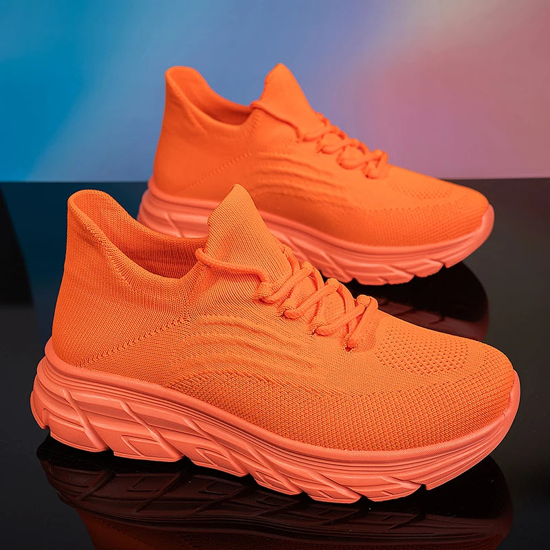 Graue Herren-Laufschuhe – atmungsaktive, mit Spitze gepolsterte, flache Stiefel aus Mesh, leichte Sport-Trainingsschuhe, lässige Design-Schuhe