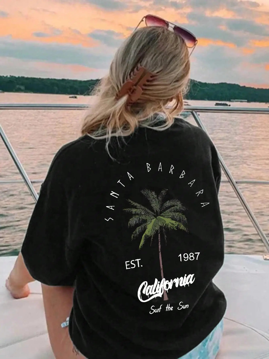 100% Baumwolle Frauen T-Shirt Galafonia Kokospalme gedruckt T-Shirt Sommer bequeme lose Tops Street Fashion weibliche Kleidung