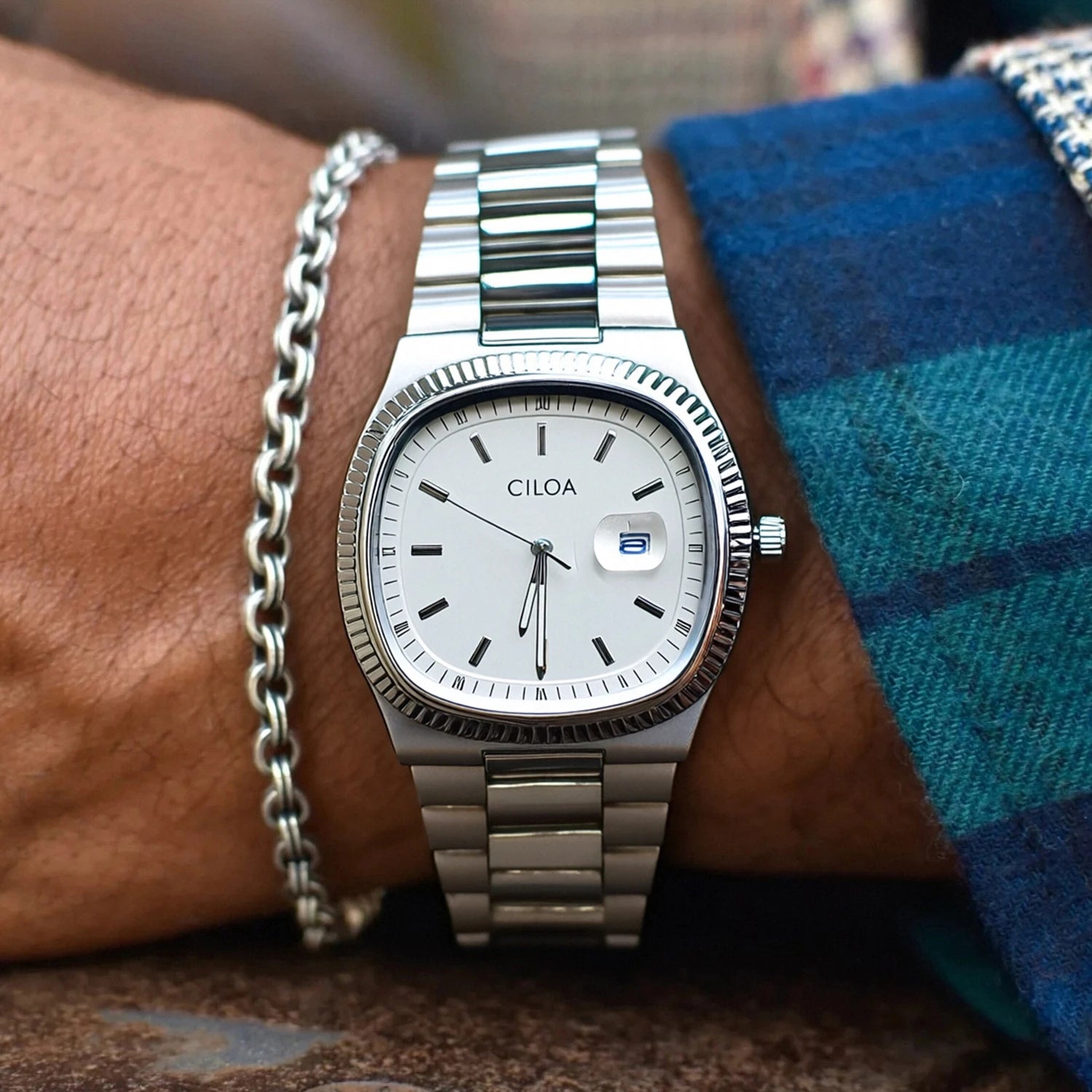 Quadratische Retro-Uhr für Herren, leichte Luxusmarke, echtes Geschenk, 2026 neu, Edelstahlarmband, wasserdichte Quarzuhr